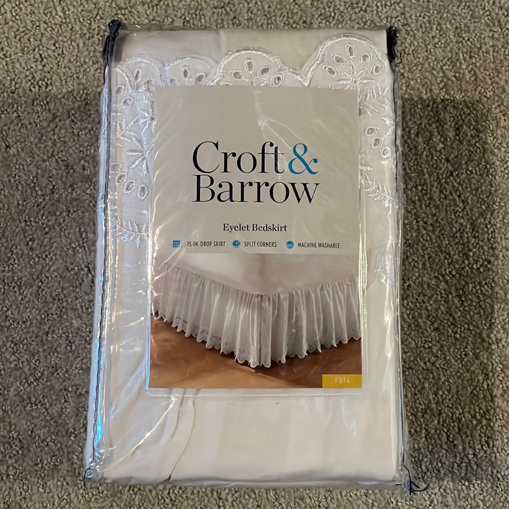 Croft and Borrow Eyelit bedskirt for full size bed